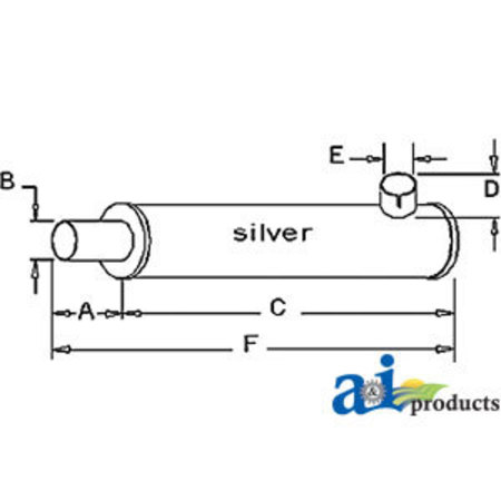 A & I PRODUCTS Muffler 14" x8" x4" A-161386A